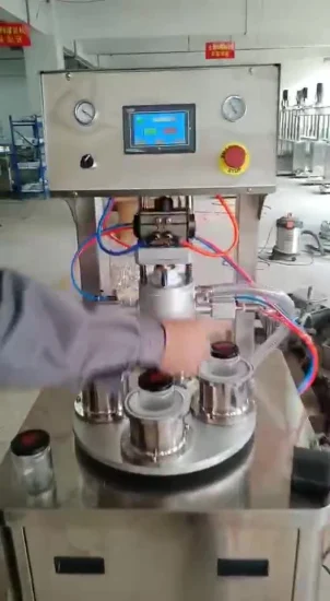Semi Automatic Cap Vacuum Capping Machine for Glass Twist