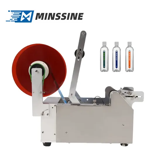 Efficient Round Bottle Labeling Machine Desk Type Applicator for Wine and Spirits