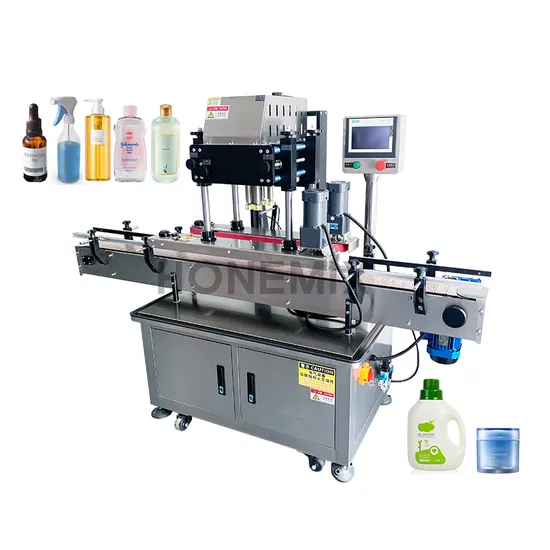 Hone Automatic High Speed Bottle Capping Machine Screw Cap Capper for Plastic Glass Bottle with Pump Head Trigger Dropper Flip Top Cap 