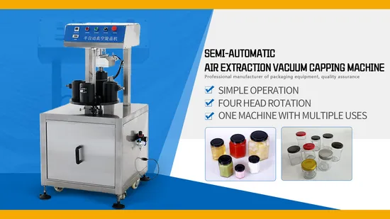Glass Jar Vacuum Capping Machine Desktop Filling and Capping Machine 