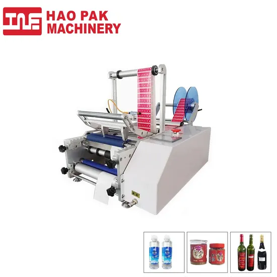 Factory Jar Round Bottle Labeling Machine Semi Automatic Label Equipment Sticker Label Machine for Plastic Glass Bottle 