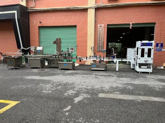 Automatic Liquid Oil Gel Cream Bottle Filling Machine with Capping Labeling Line 