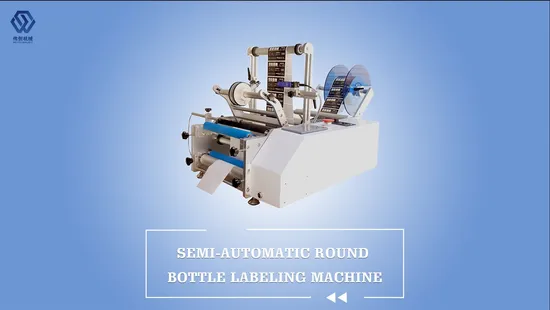 Labeling Machines Printing Semi Automatic Labeling Machine for Round Bottle Glass Bottle Labeling Machine 