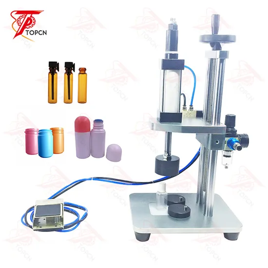 Semi Automatic Pneumatic Plastic Bottle Sealing Pressing Plug Cork Capping Machine 