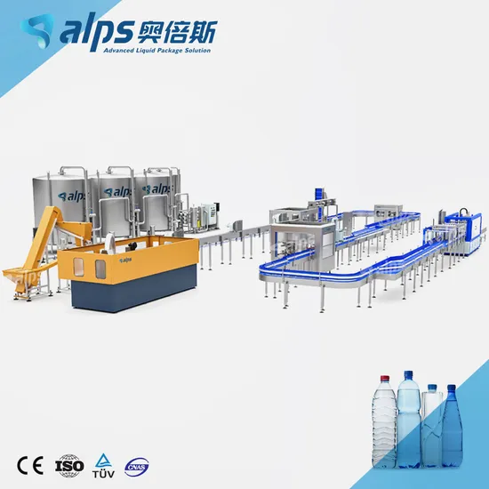 Automatic Pet Glass Filling Capping Labeling Packaging Machine Pure Drinking Mineral Water Bottling Plant 